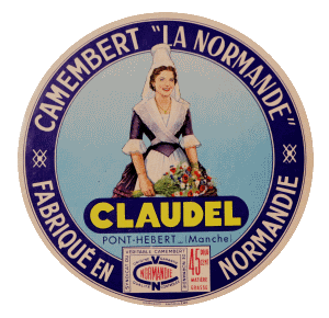 Étiquette de camembert Claudel