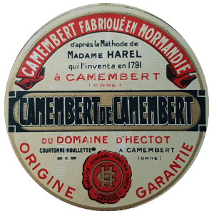 Étiquette de camembert Courtonne- Camembert de camembert