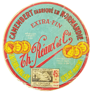 Étiquette de camembert Réaux