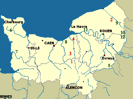 Carte des fromages de Normandie