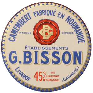 Étiquette de camembert G. Bisson