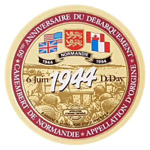 Étiquette commémorative débarquement en Normandie de 1944