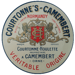 Étiquette de camembert Courtonne