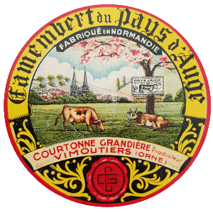 Étiquette de camembert Courtonne