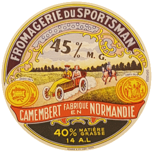 Étiquette camembert du Sportsman