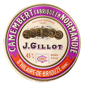 Étiquette de camembert Gillot