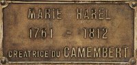 Marie Harel commemorative plaque