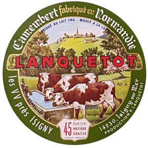 Étiquette de camembert Lanquetot