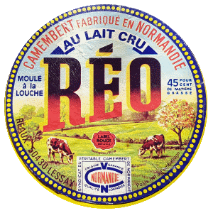 Étiquette de camembert Réo